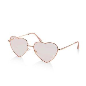Trendy Heart Shaped Aviator Sunglasses Shades